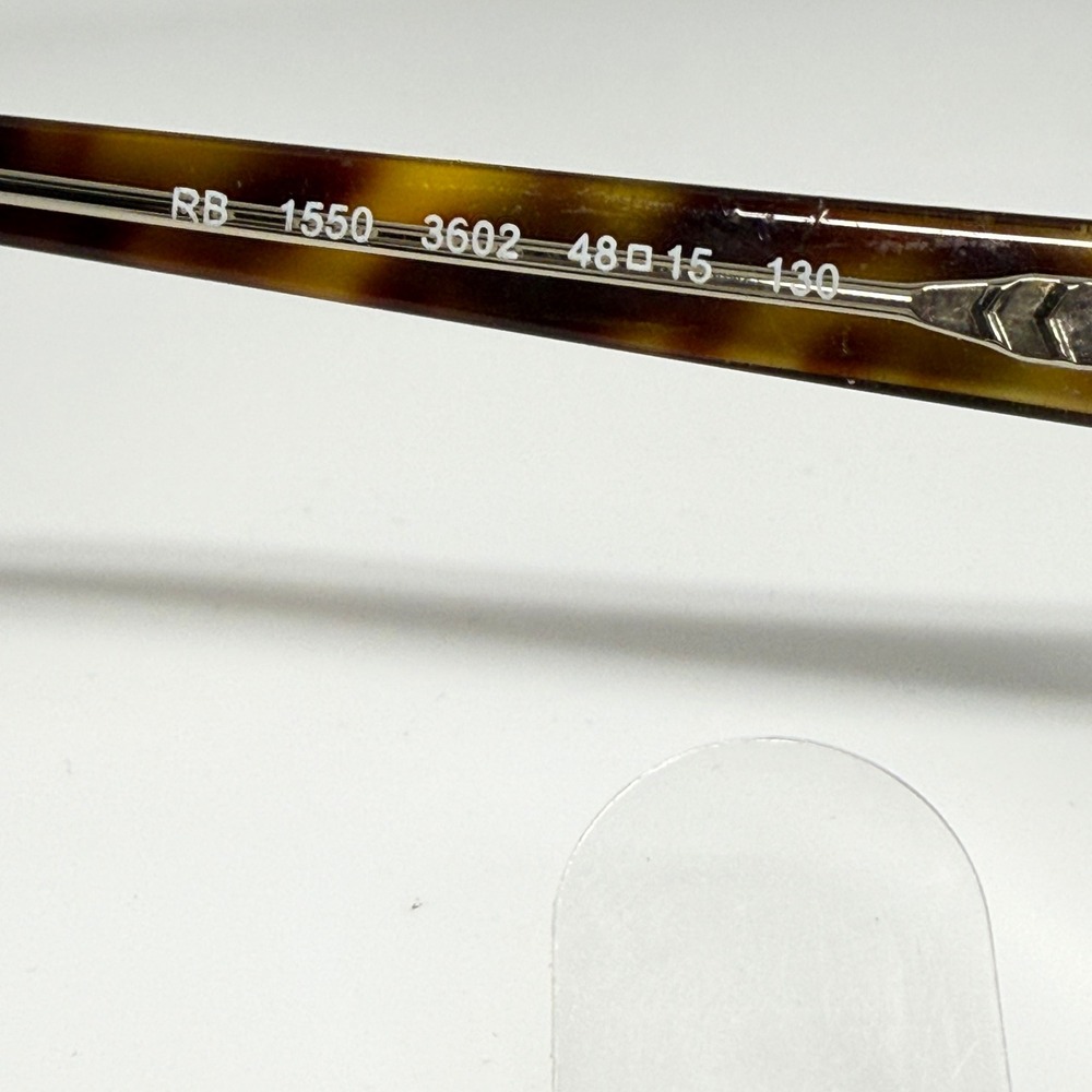Ray-Ban RB 1550 3602 Tortoise Shell Eyeglasses Frames 48-15-130 Brown 21777 - Picture 5 of 7